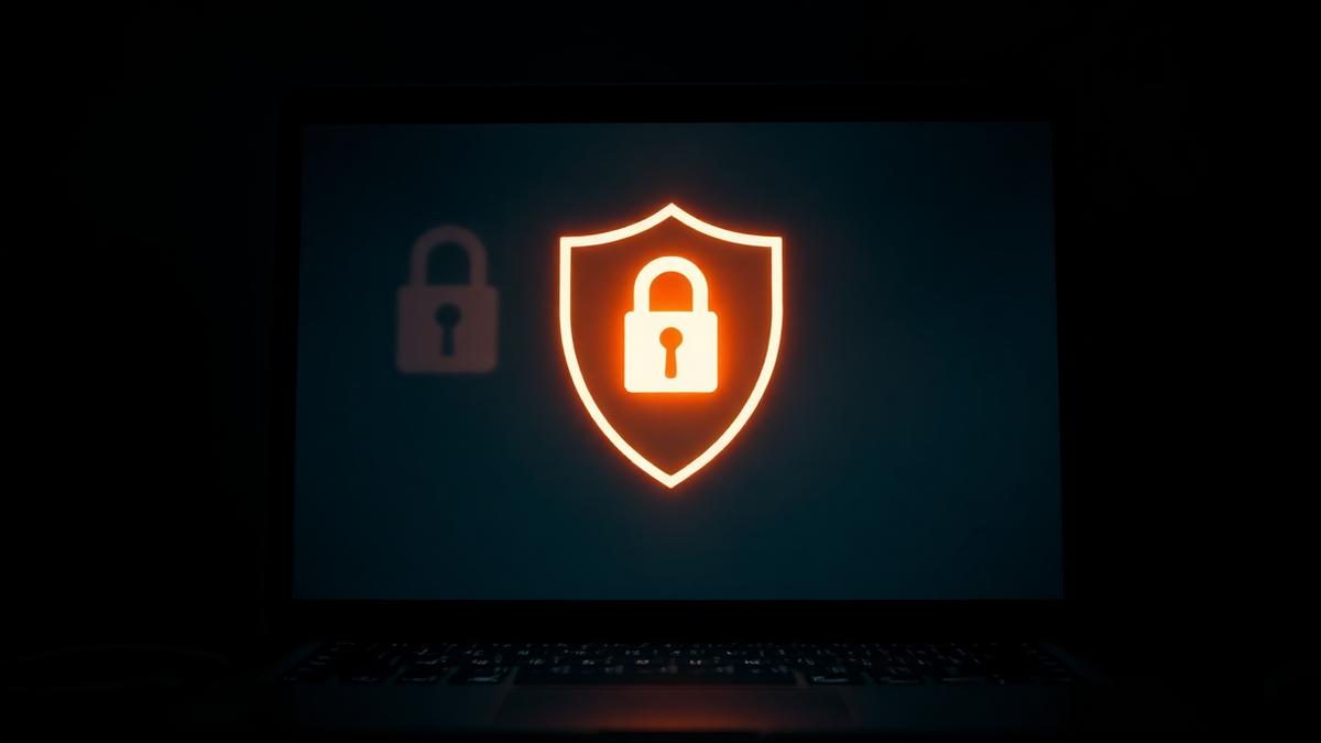 Illustration of a web browser window with a shield icon representing privacy protection