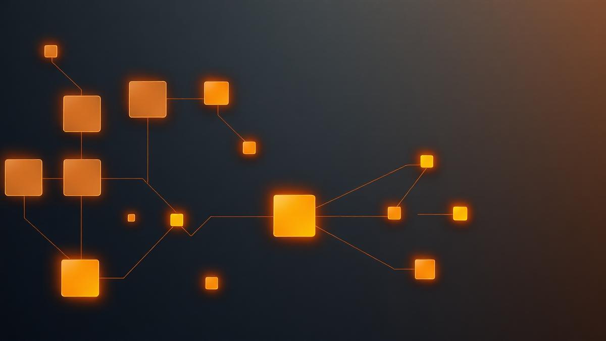 Abstract network diagram representing connections between users and recommended content