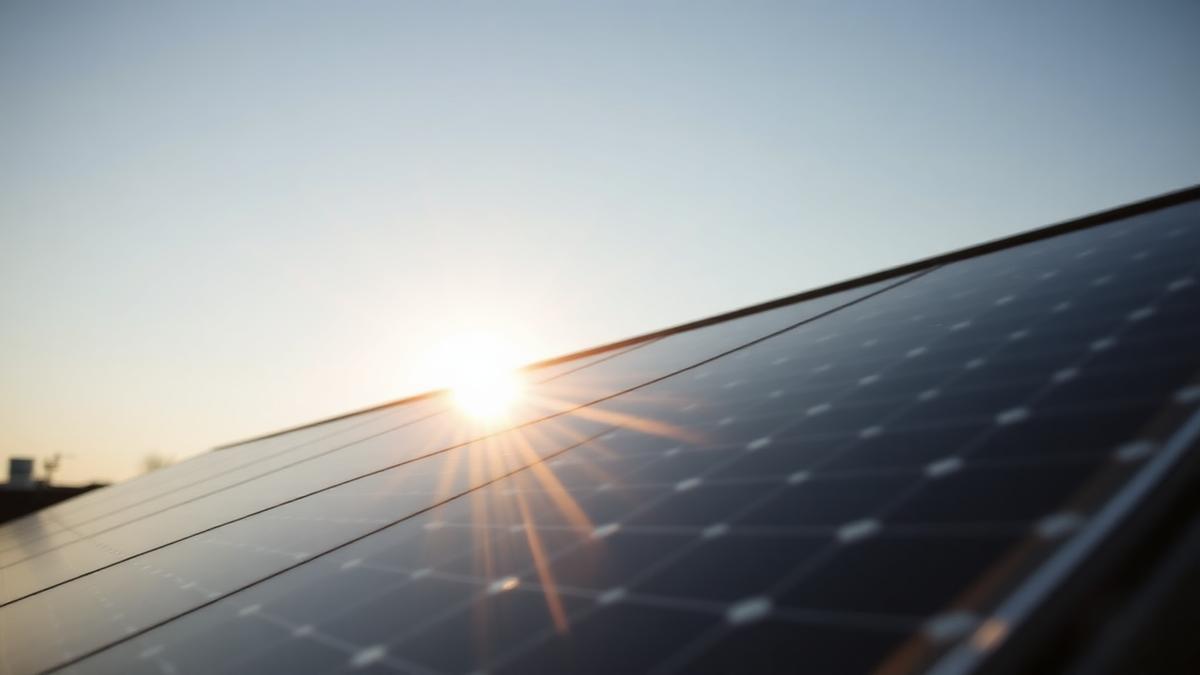 How solar panels turn light into electricity — editorial illustration