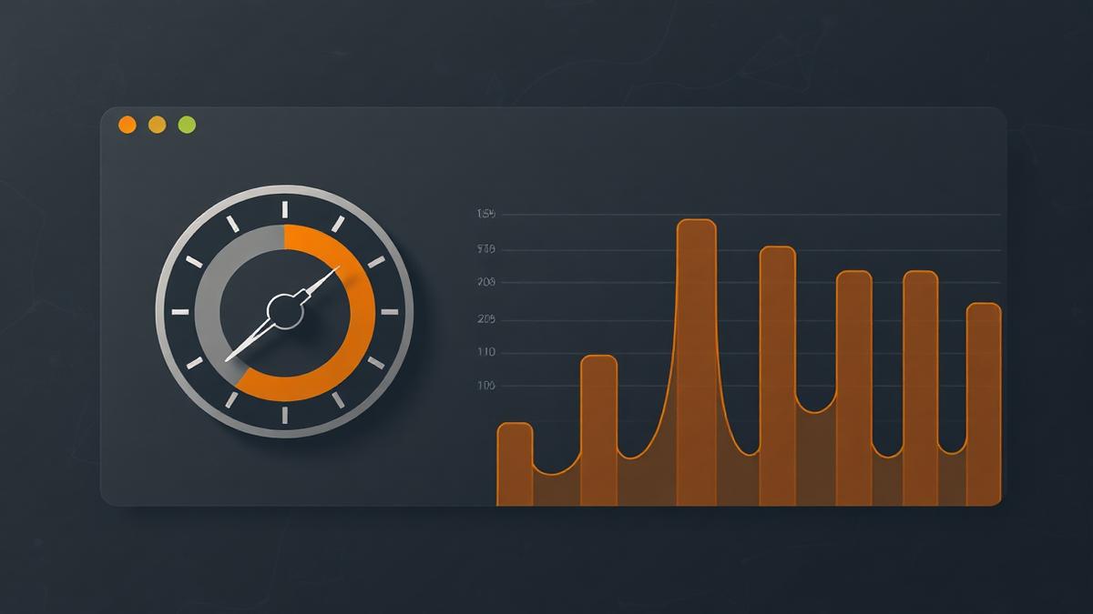 A stopwatch overlaid on a webpage loading screen representing website performance measurement